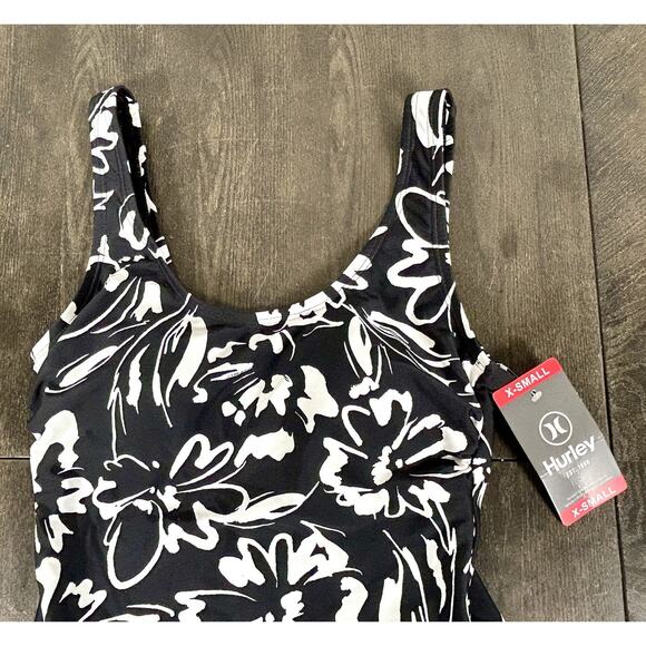 New Hurley Ladies Women's One Piece Swimsuit XSmall XS Ink Fresco HSO1030 NWT - Picture 3 of 8